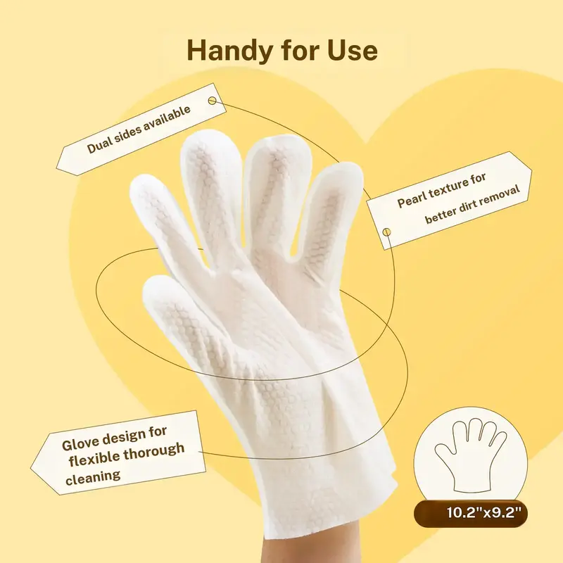 【Summer Sale】HICC PET Disposable Dog Grooming Wipes (20pcs) - Natural, Hypoallergenic, No-Rinse Mess-Free Grooming Wipes with Fermented Oils for Hair Removal, Sticky Hair Control, Deodorizing, Skin Moisture, Paw Care, Outdoor Use