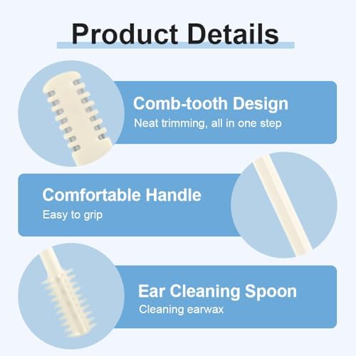 2-in-1 Nasal Hair Cutter, New Double Sided Nose Hair Knife for Men Women, 360° Rotating Nose Hairs Trimmer, Portable Manual Nostril Hair Remover Travel Essentials (5 PCS)