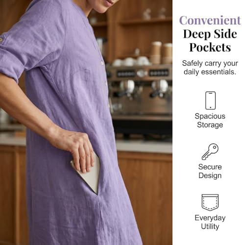 Womens Summer Dress, Cotton Dresses for Women, Women's Summer Linen Dresses Plus Size Sun Dress with Pockets