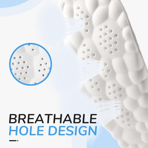 Massage Insoles for Men Women, 2025 New Comfortble Massage Insole, 4D Anti-Slip Breathable Foam Insoles with Arch Support (Gray, Men 6.5-7.5/Women 8-9)