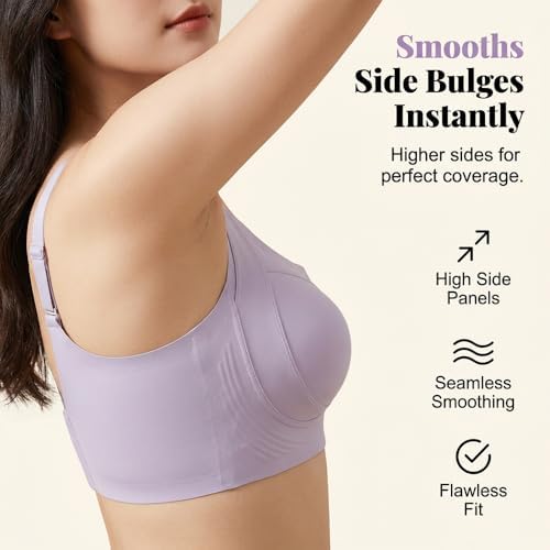 Womens Seamless Lift Bras, 2026 Upgrade Push Up Full Coverage Custom Bust Shaping Bra, Wireless Soft Bralettes for Seniors