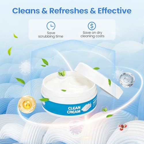 White Shoe Cleaner Cream, 2026 New Multipurpose No-Wash Solid Comes with Sponge, Cleaning Cream White Shoe Cleaner