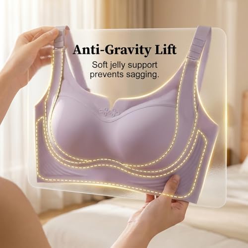 Womens Seamless Lift Bras, 2026 Upgrade Push Up Full Coverage Custom Bust Shaping Bra, Wireless Soft Bralettes for Seniors