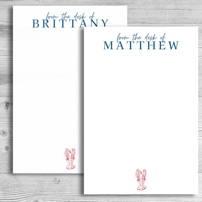 Personalized Lobster Notepad by The Saltwater Press