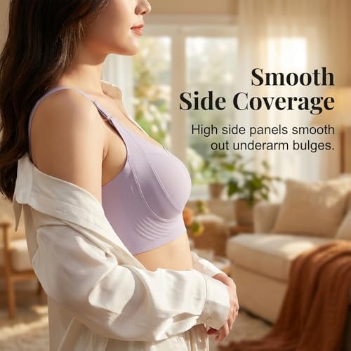 Womens Seamless Lift Bras, 2026 Upgrade Push Up Full Coverage Custom Bust Shaping Bra, Wireless Soft Bralettes for Seniors