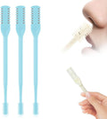 2-in-1 Nasal Hair Cutter, 2025 New Double Sided Nose Hair Knife, Portable Nostril Hair Remover Tool, 360° Rotating Nose Hair Trimmer with Ear Picker for Women and Men (Blue, 3 PCS)