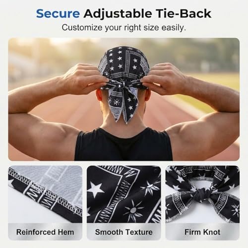 Elastic Cooling Headscarf Cap Set, 2026 New Breathable Cooling Head Scarf for Outdoor Cycling and Running