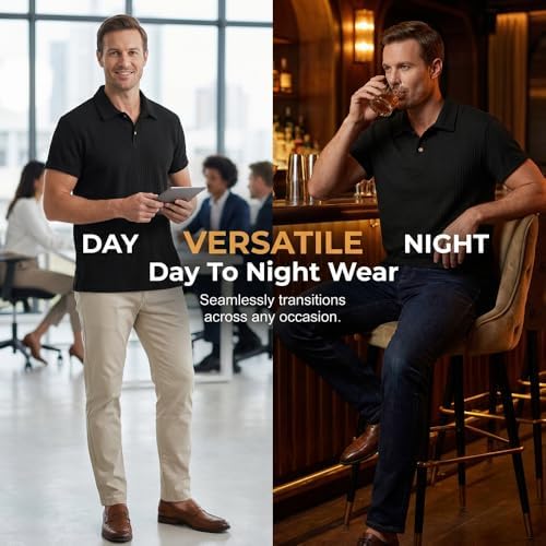 Men's Breeze Shirts for Beer Belly Quick Dry Casual Golf Shirt