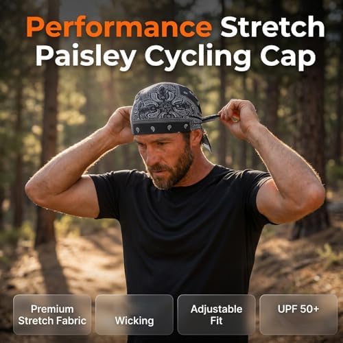 Cooling Skull Cap Helmet Liner, Elastic Cooling Headscarf Cap, Breathable Head Wrap Hat for Cycling Running