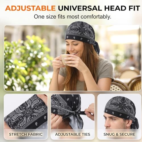 Cooling Skull Cap Helmet Liner, Elastic Cooling Headscarf Cap, Breathable Head Wrap Hat for Cycling Running
