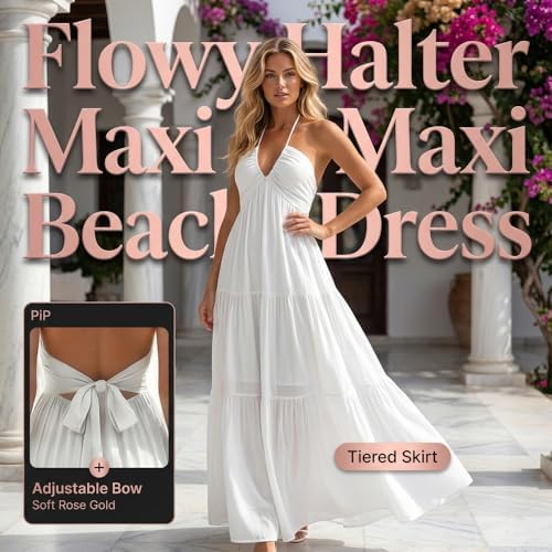 Summer Sun Dresses for Women,Women's Plain Dress for Party, Casual Loose Fit Sleeveless Dress for Beach Holiday Vacation