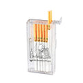 Plastic Cigarette Case/Box for 100's Cigarette Portable Transparent Can Hold 20pcs Slim Cigarettes (Transparent White)