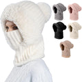 3 in 1 Beanie Hat with Scarf and Mask, 2026 New Women's Knitted Hat, Warm 3 in 1 Beanie Hat for Women