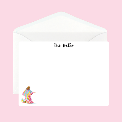 Personalized Jesus Walking Notecards by The Saltwater Press