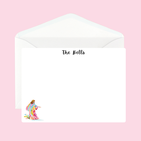 Personalized Jesus Walking Notecards by The Saltwater Press